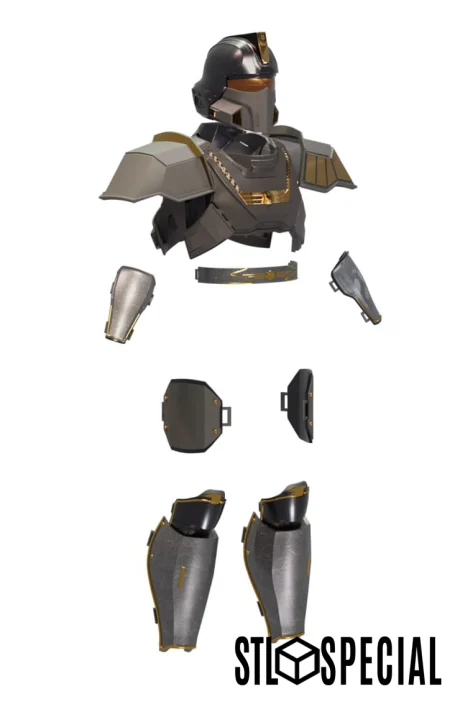 Helldivers Hero of the Federation Armor Set STL – Sci-Fi Miniature Kit