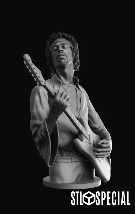 Jimi Hendrix Bust 3D Print STL Files