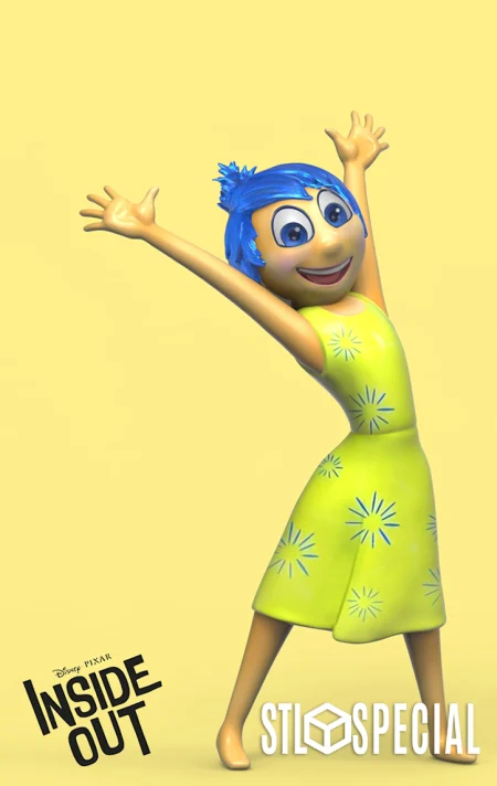 Joy from Inside Out 3D Print STL Files – Bring the Radiant Emotion to Life with This Bright and Cheerful Model