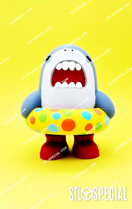 Cute Shark with Legs Flexi STL Toy