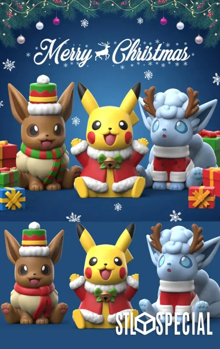 Pokemon Christmas STL Pack