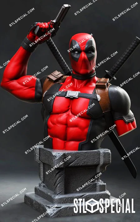 Deadpool Bust STL 3D Model