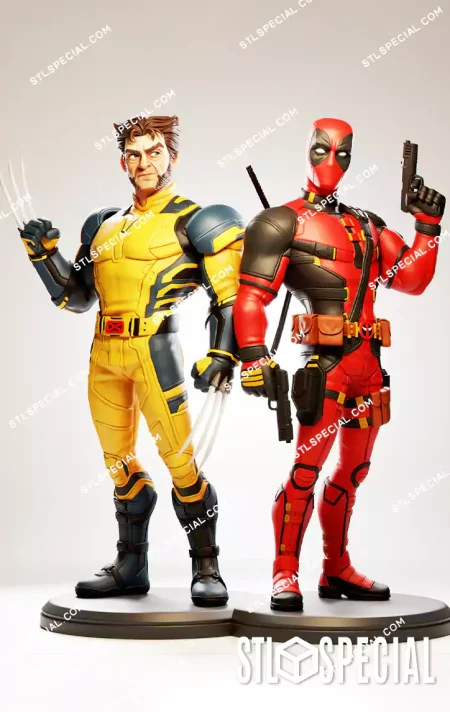 Deadpool and Wolverine STL 3D Model