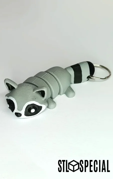 Raccoon Articulated Flexi Toy (STL & 3MF)