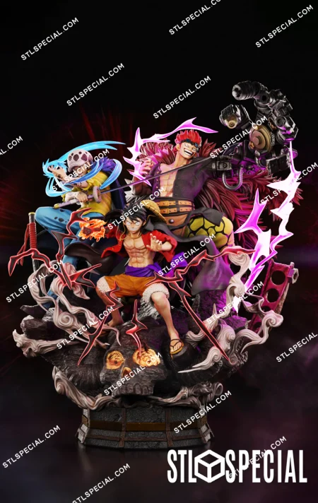 Supernovas One Piece Diorama STL 3D Model