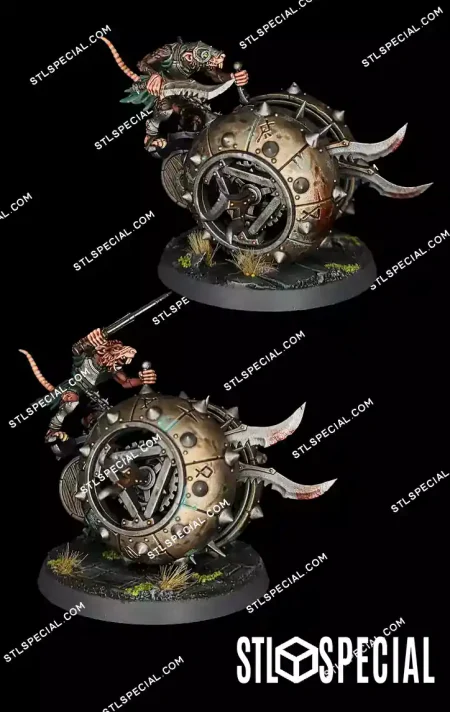 Doom-Flayers Skaven Warp Grinder War Engine STL Model