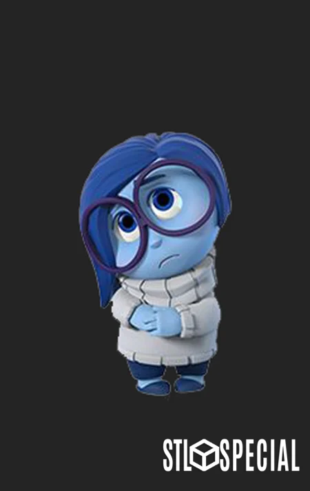 Sadness from Inside Out 3D Print STL Files – Bring the Heartfelt Emotion to Life with This Detailed and Expressive Model