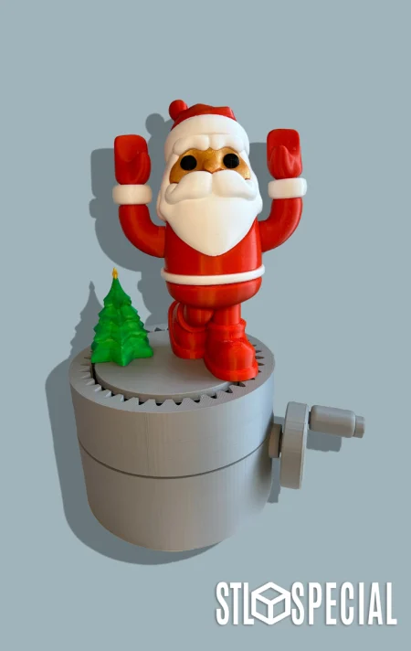 Spinning Santa STL 3D print files
