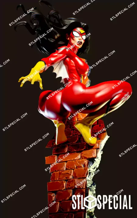 Marvel Spider Woman STL 3D Model