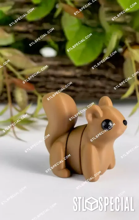 Flexi Baby Squirrel STL and 3MF Model