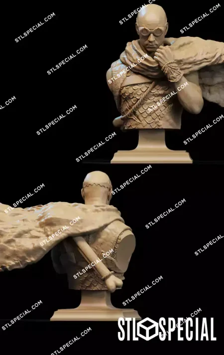 Riddick Bust STL 3D Printable Figure