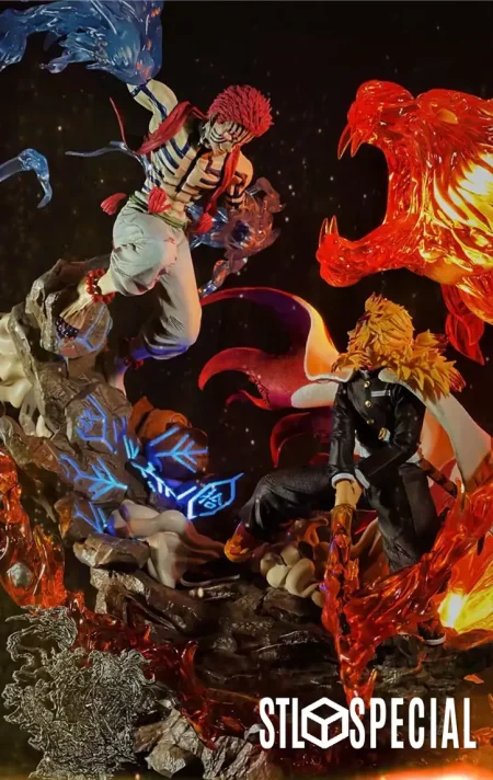 Demon Slayer Rengoku vs Akaza STL Special