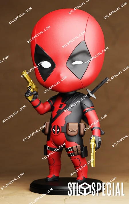 Deadpool Chibi STL 3D Model