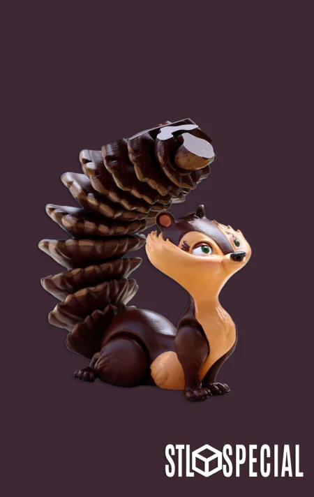 Squirrel Articulated Flexi Toy STL and 3MF