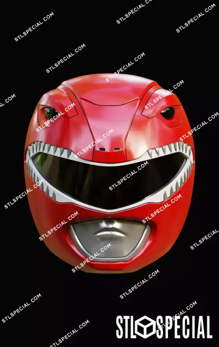 Red Ranger MMPR Helmet STL 3D Model