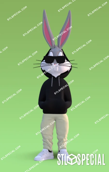 Bugs Bunny Urban Vibes STL 3D Model