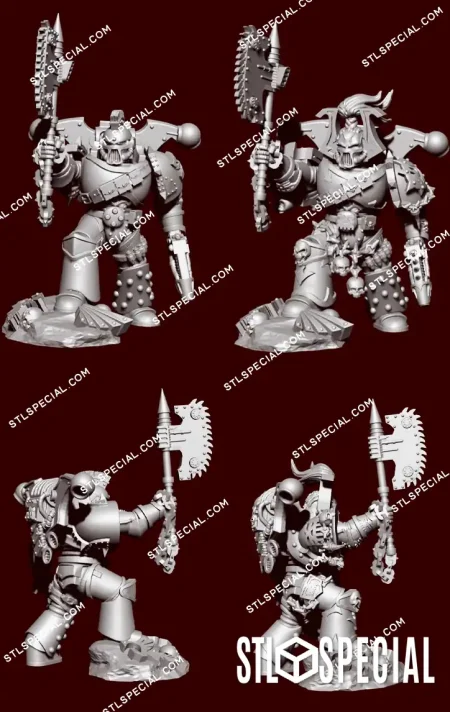 Hellforged Berzerkers STL Files and  3D Model