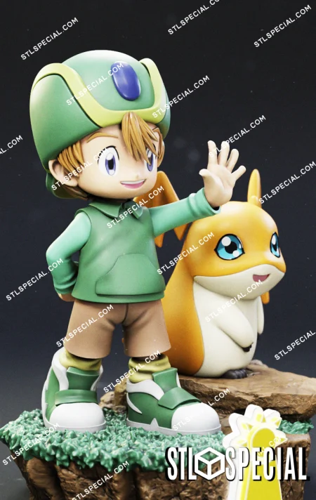 TK and Patamon STL 3D Model
